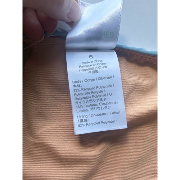 5/$25 J. Crew Curved-Waist Cheeky Bikini Swimsuit Blue Bottom S Small New - Picture 6 of 7